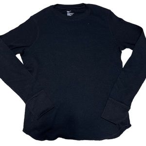 Gap Black Waffle Knit Shirt E5